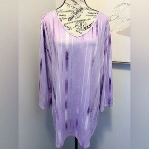 Plus Size Women's Long Sleeved V-neck Top - Size 3XL